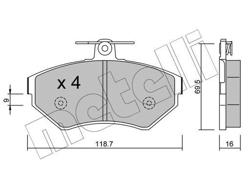 Brake Pad Set, disc brake 22-0215-1