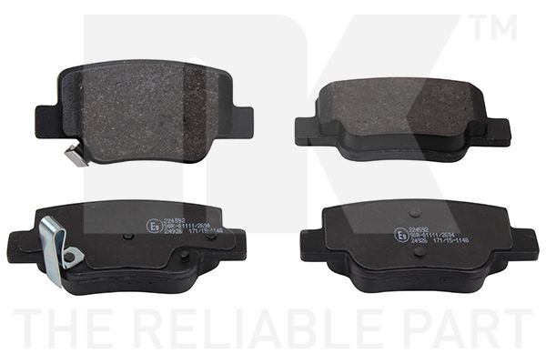 Bremsbelagsatz, Scheibenbremse