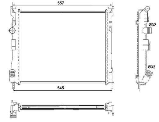 Radiator, engine cooling 53032