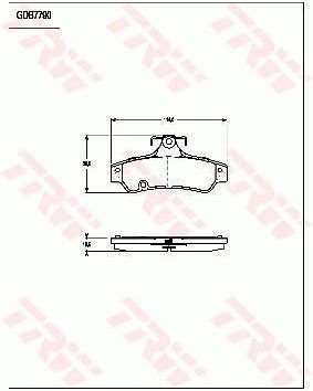 TRW DISC BRAKE PADS - TecDoc Only