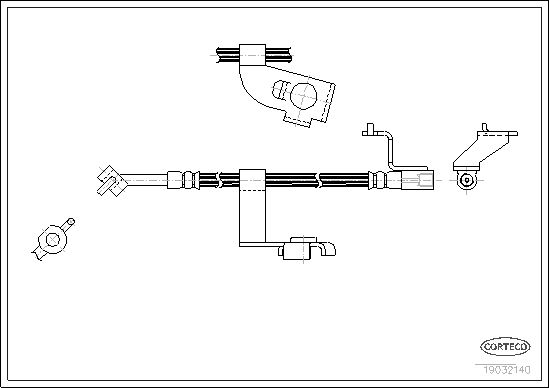 FLEXIBLE DE FREIN FORD ESCORT  0705