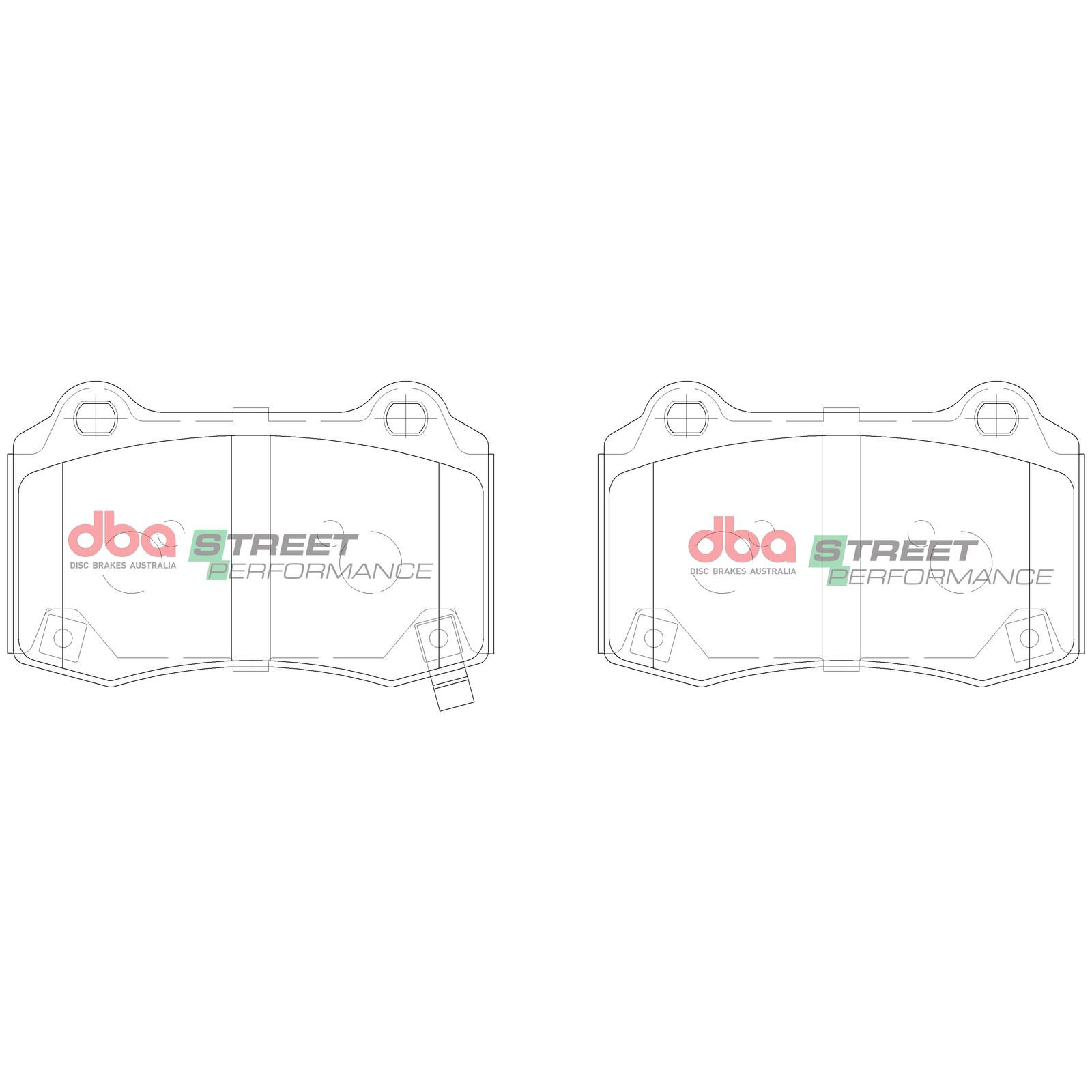 DBA SP STREET PERFORMANCE BRAKE PADS [  Hyundai Genesis Coupe 2010 - On./ Tesla Model S brembo R ] - TecDoc Only