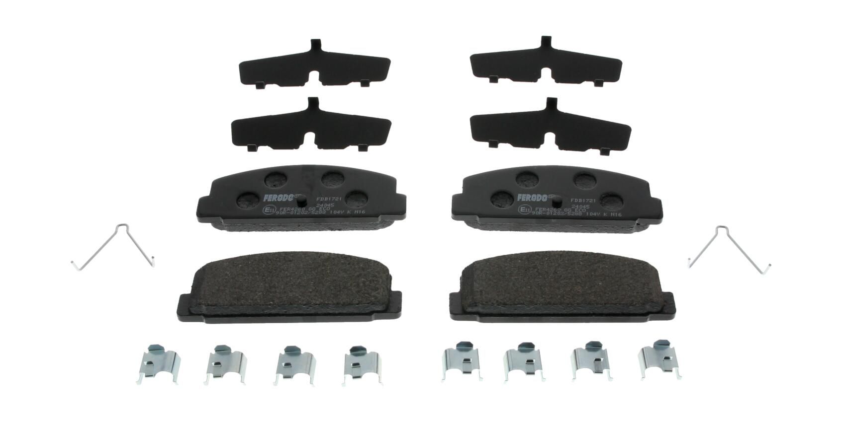 FERODO FDB1721 - Bremsbelagsatz, Scheibenbremse PREMIER ECO FRICTION