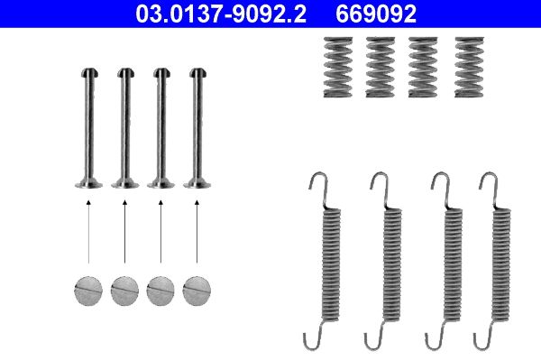 Accessory Kit, parking brake shoes 03.0137-9092.2