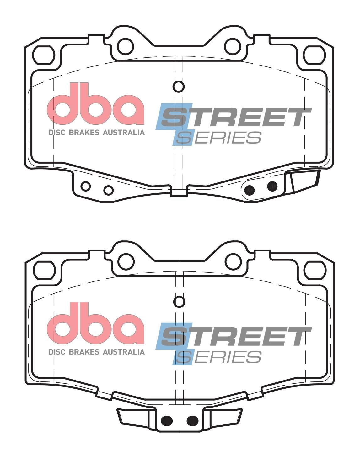 DBA SS STREET SERIES BRAKE PADS [ Toyota Landcruiser & Prado 1996-2003 F ] - TecDoc Only