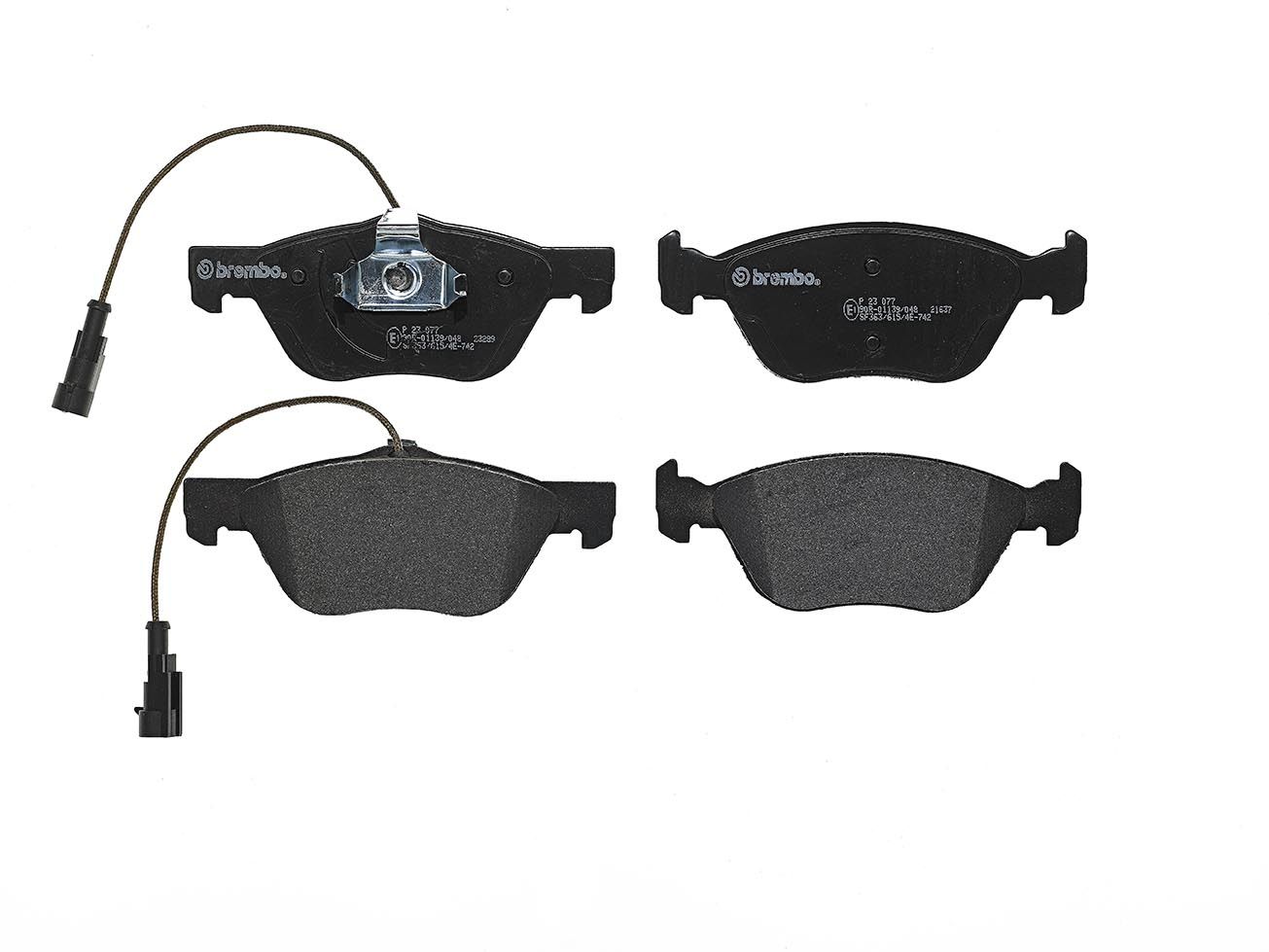 BREMBO P 23 077 - Bremsbelagsatz, Scheibenbremse PRIME LINE