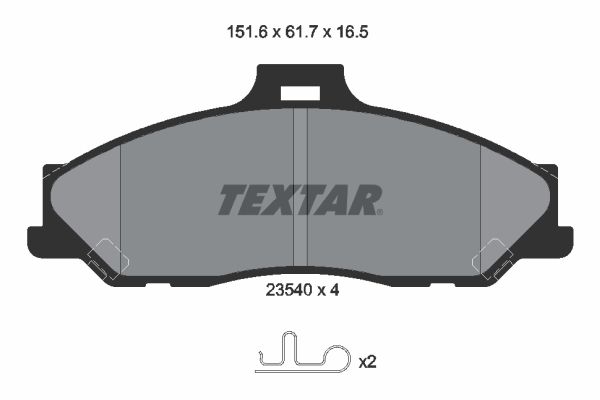 Brake Pad Set, disc brake 2354001