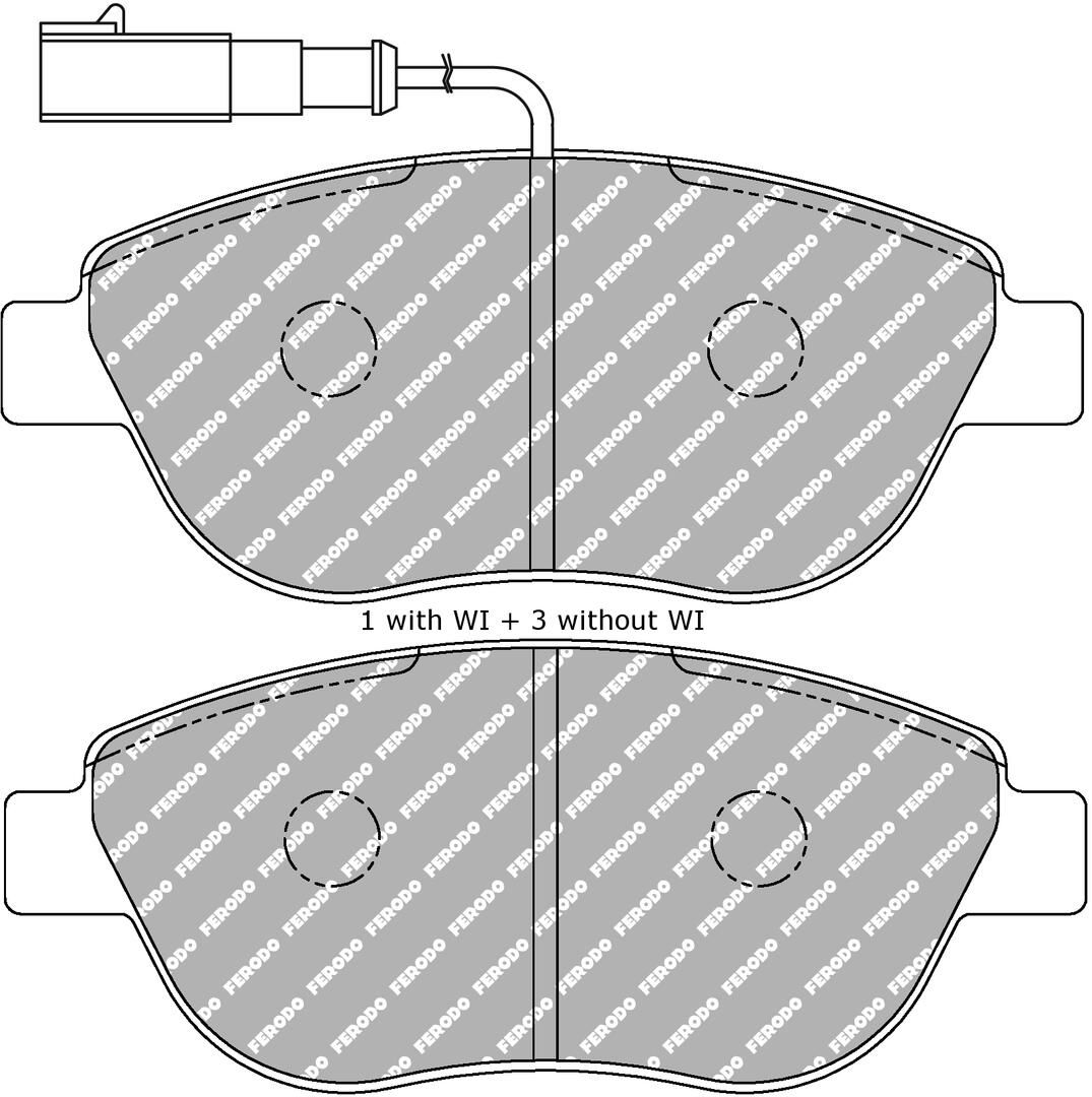 FERODO RACING FDS1467 - Bremsbelagsatz, Scheibenbremse DS PERFORMANCE