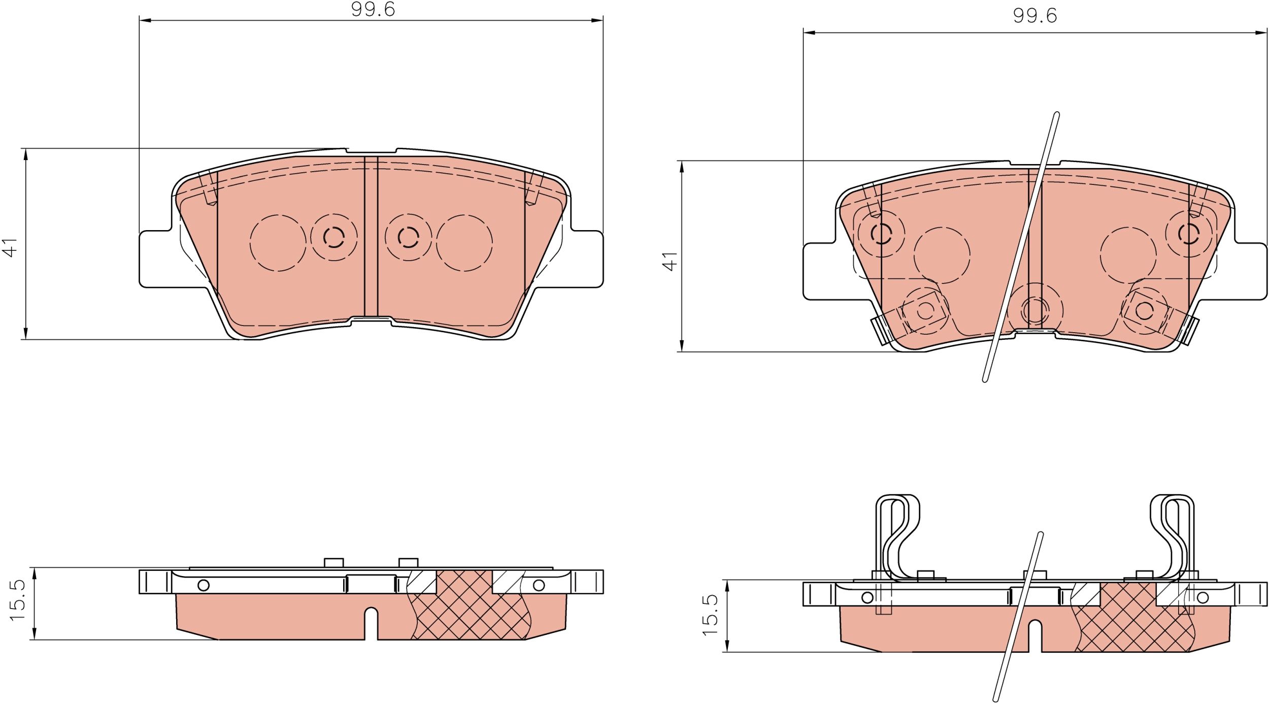 TRW DISC BRAKE PADS - TecDoc 2