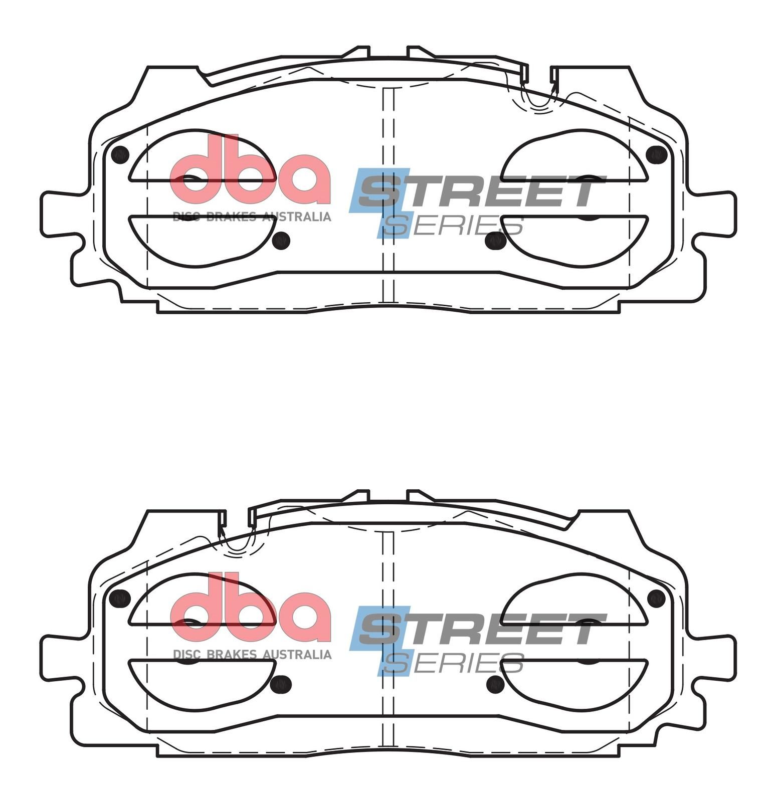 DBA SSEV STREET SERIES BRAKE PADS [ Audi E-tron 2018 - On F ](suits wear sensor DBAWS1123, DBAWS1126 ) - TecDoc Only
