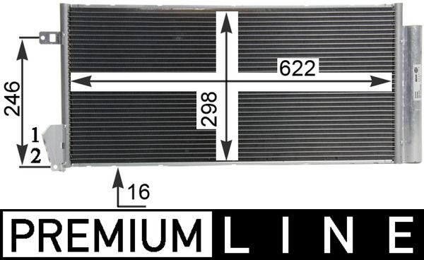 MAHLE AC 634 000P - Kondensator, Klimaanlage