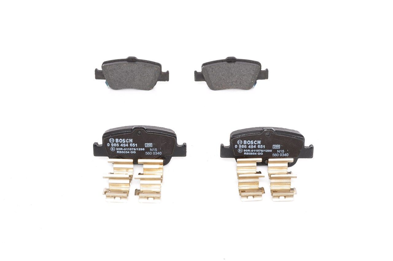 Brake Pad Set, disc brake 0 986 494 651