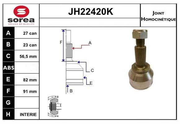 KIT CV JOINT AVEC KR078 - FORD MOND