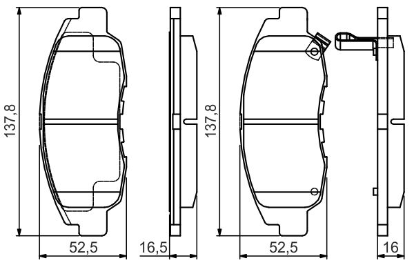 Brake Pad Set, disc brake 0 986 495 153