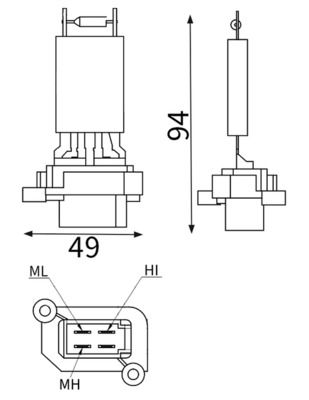MAHLE ABR 180 000S - Widerstand, Innenraumgebl&auml;se