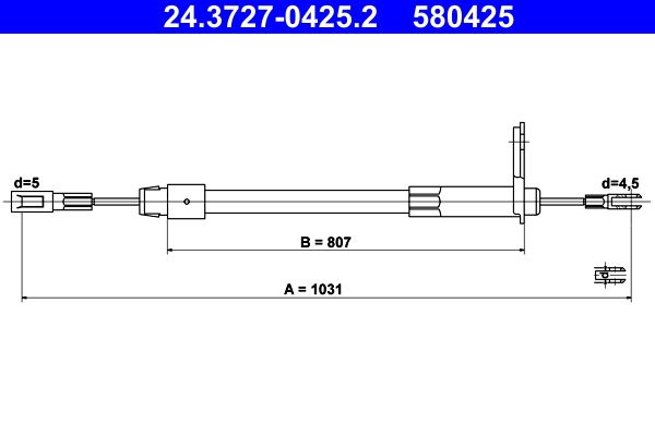 ATE 24.3727-0425.2 - Seilzug, Feststellbremse