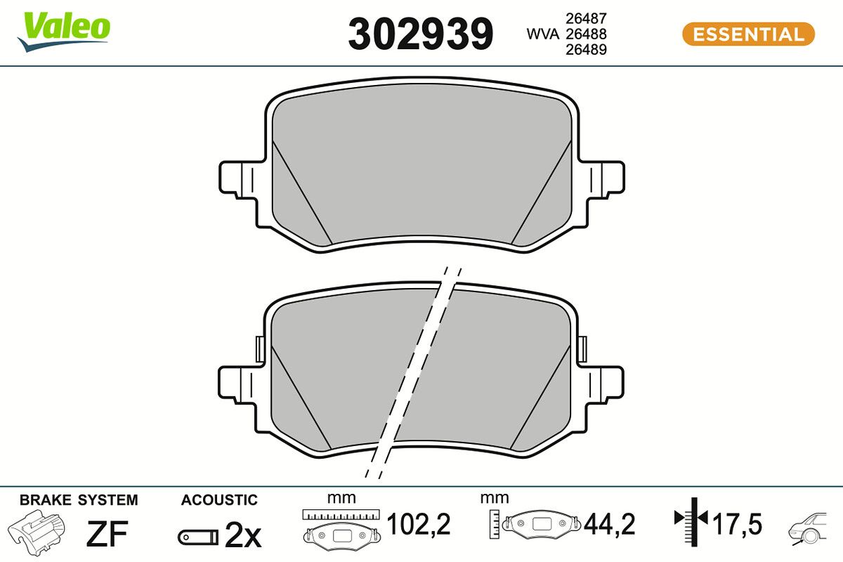 Bremsbelagsatz, Scheibenbremse