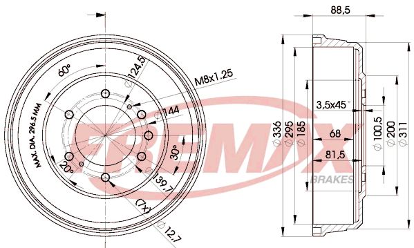 BD-0022 FREMAX fékdob
