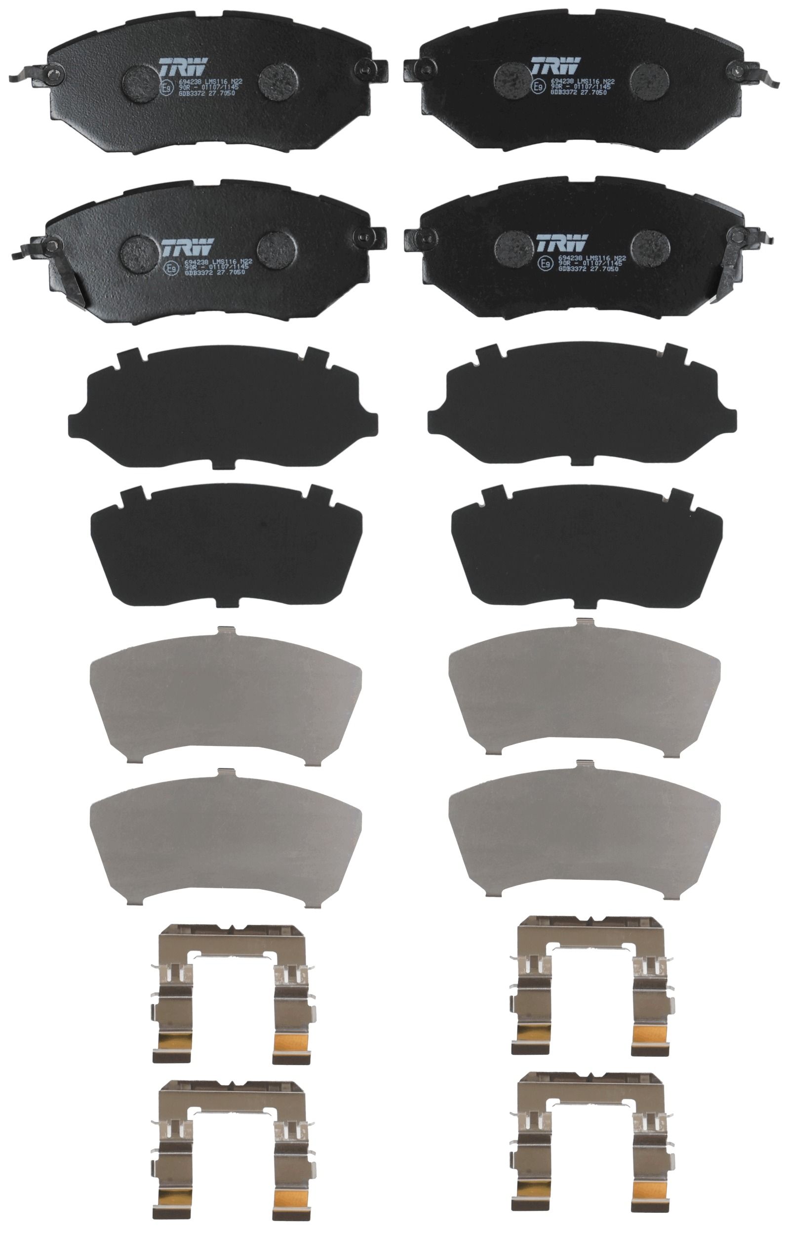 TRW DISC BRAKE PADS - TecDoc 2