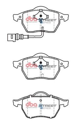 DBA SS STREET SERIES BRAKE PADS [ Audi/Skoda & VW 1994-2014 F ] - TecDoc Only