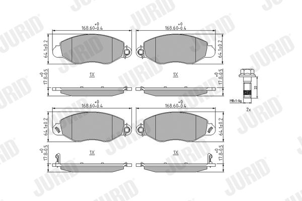 Brake Pad Set, disc brake 573110J