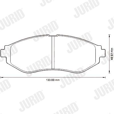 Гальмівні колодки JURID 572539J 2 из 2 Гальмівні колодки JURID 572539J 2 из 2