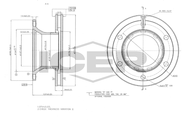 78CV0032-1 ICER féktárcsa