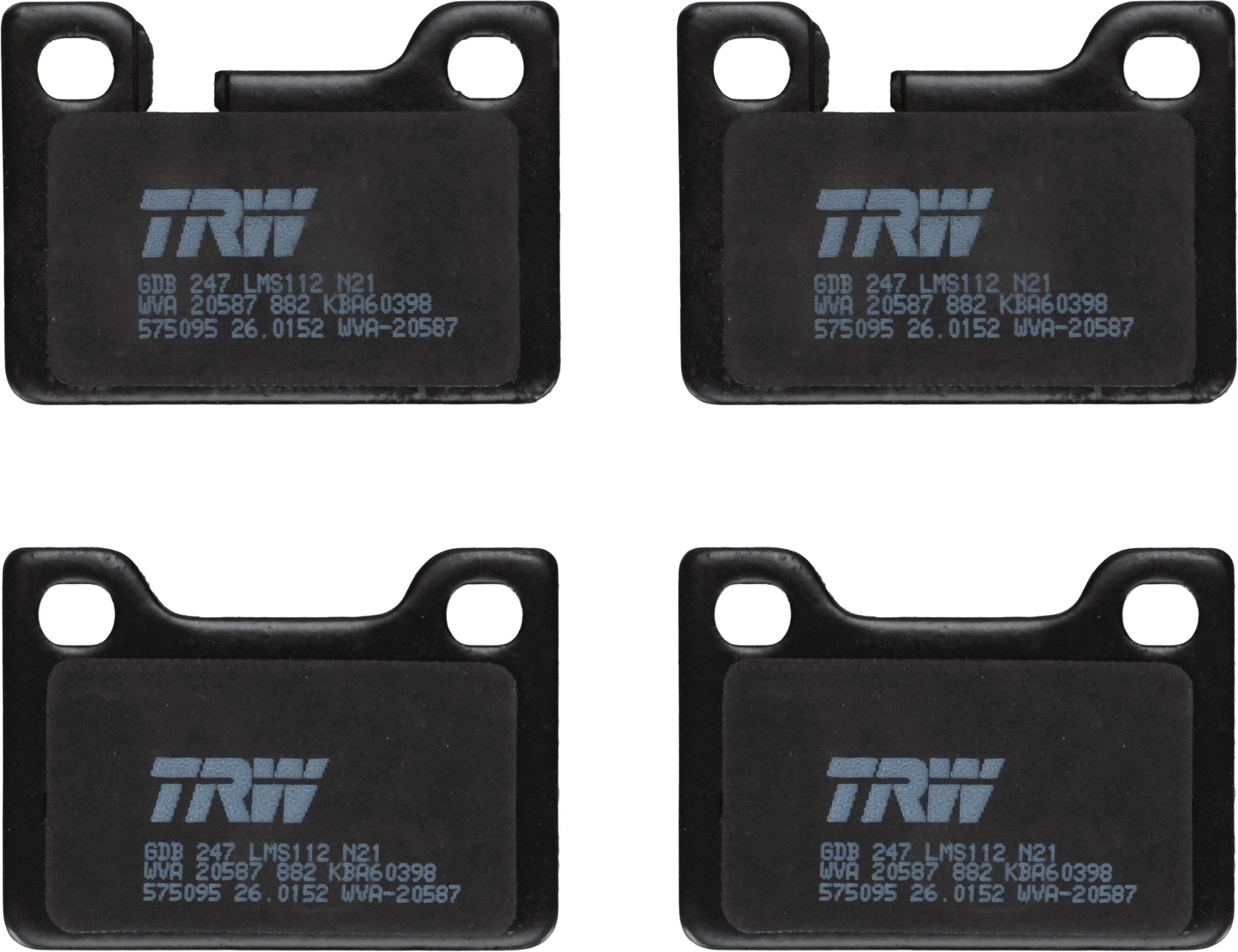 TRW GDB247 - Bremsbelagsatz, Scheibenbremse