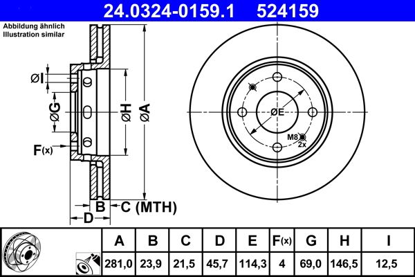 Brake Disc 24.0324-0159.1