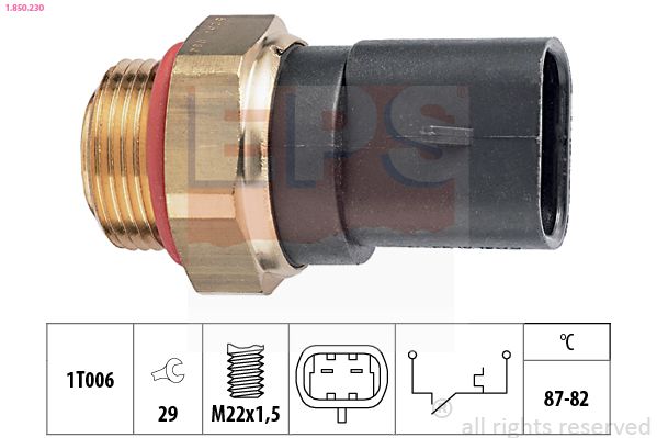 Temperature Switch, radiator fan 1.850.230