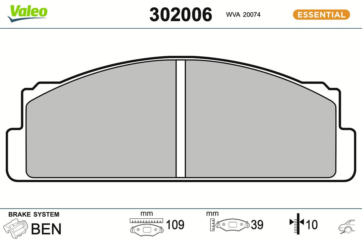 Bremsbelagsatz, Scheibenbremse