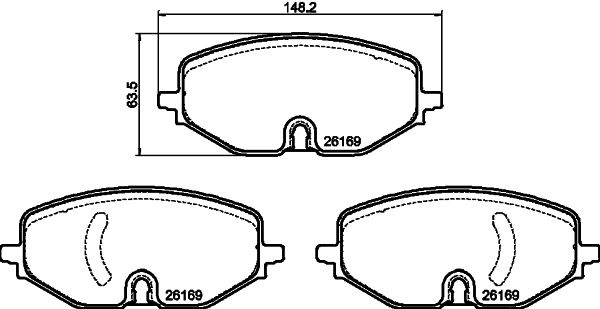 Brake Pad Set, disc brake 8DB 355 040-801