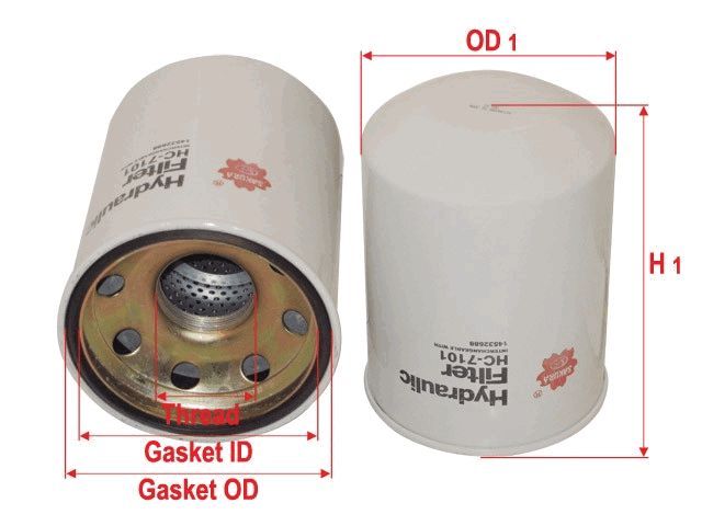 HYDRAULIC OIL FILTER FITS - TecDoc Only