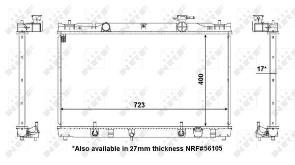 Radiator, engine cooling 53587