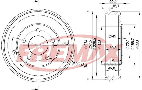 BD-6544 FREMAX fékdob