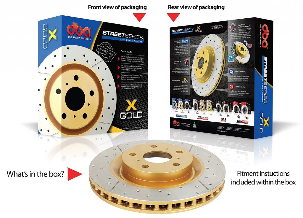 Street Gold Cross-drilled/slotted [ Holden 71-85 HQ/HJ/HX/HZ F ] HUB TYPE - TecDoc 2