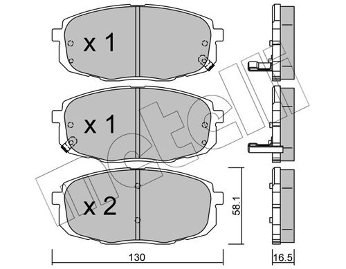 Brake Pad Set, disc brake 22-0513-0