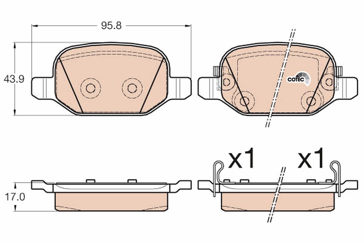 Brake Pad Set, disc brake GDB2002