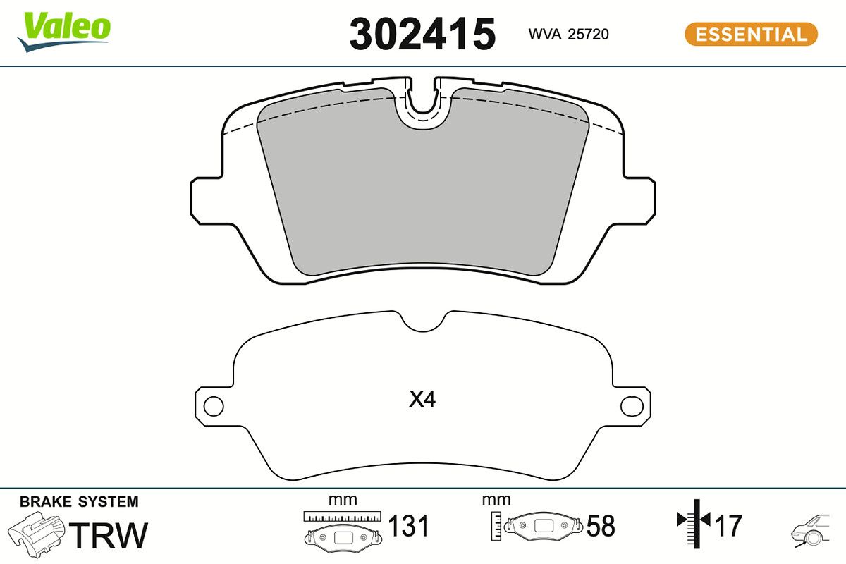 Bremsbelagsatz, Scheibenbremse