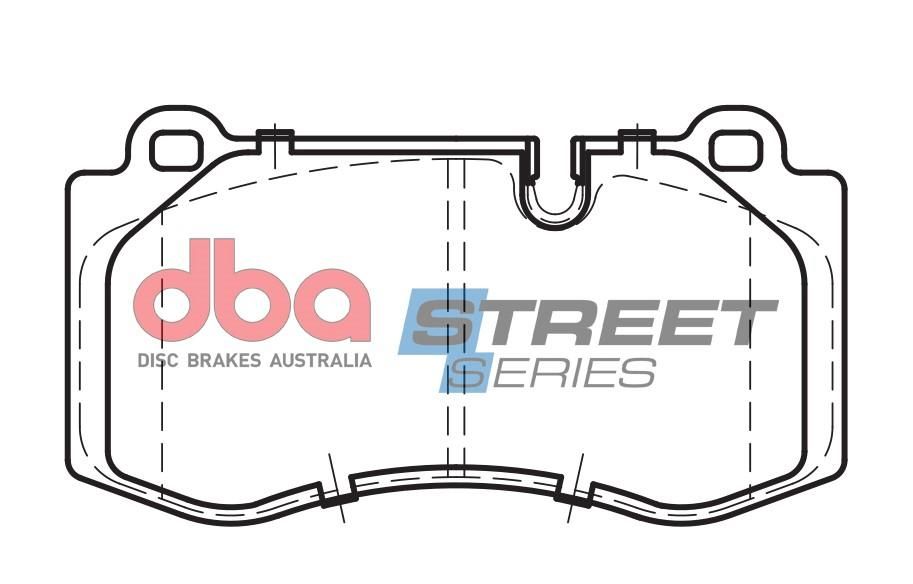 DBA SS STREET SERIES BRAKE PADS [ Mercedes Benz S Class/E Class 2003 - 2013 F ](suits wear sensor DBAWS1105 ) - TecDoc Only