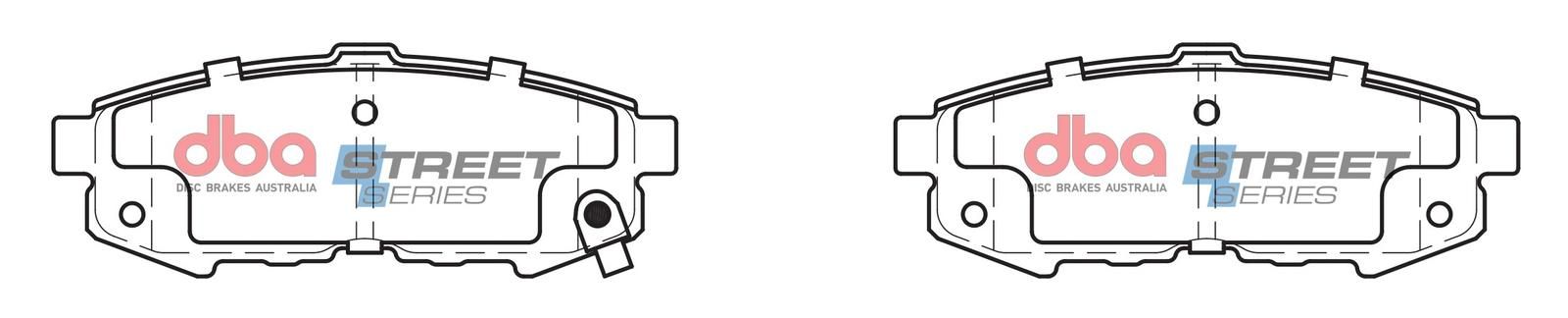 DBA SS STREET SERIES BRAKE PADS [ Mazda MPV 2004-2014 R ] - TecDoc Only