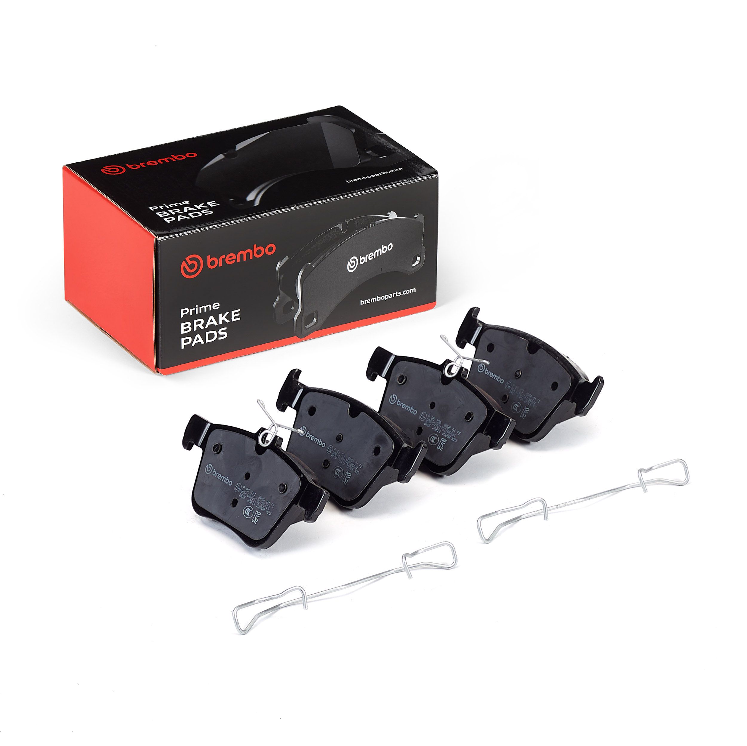 BREMBO P 85 124 - Bremsbelagsatz, Scheibenbremse PRIME LINE