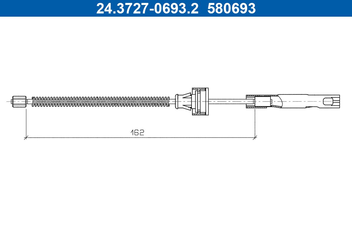 Cable Pull, parking brake 24.3727-0693.2