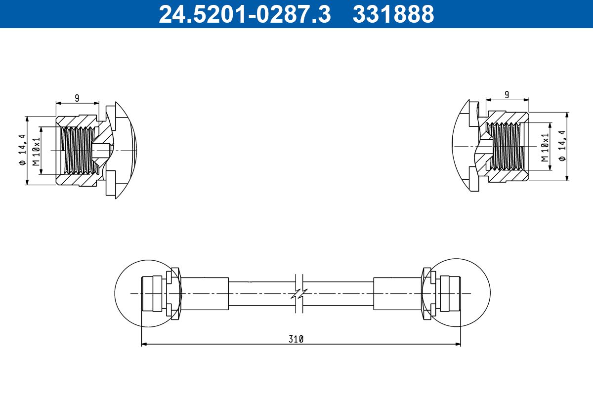Ate 24.5201-0287.3 Bremsschlauch