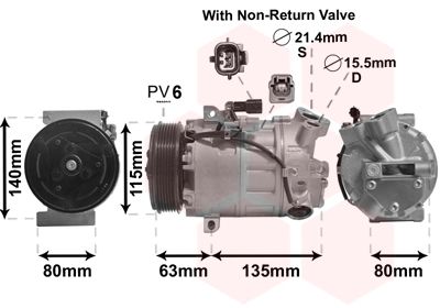 4300K487 VAN WEZEL kompresszor, klíma