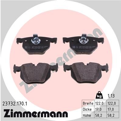 Brake Pad Set, disc brake 23732.170.1