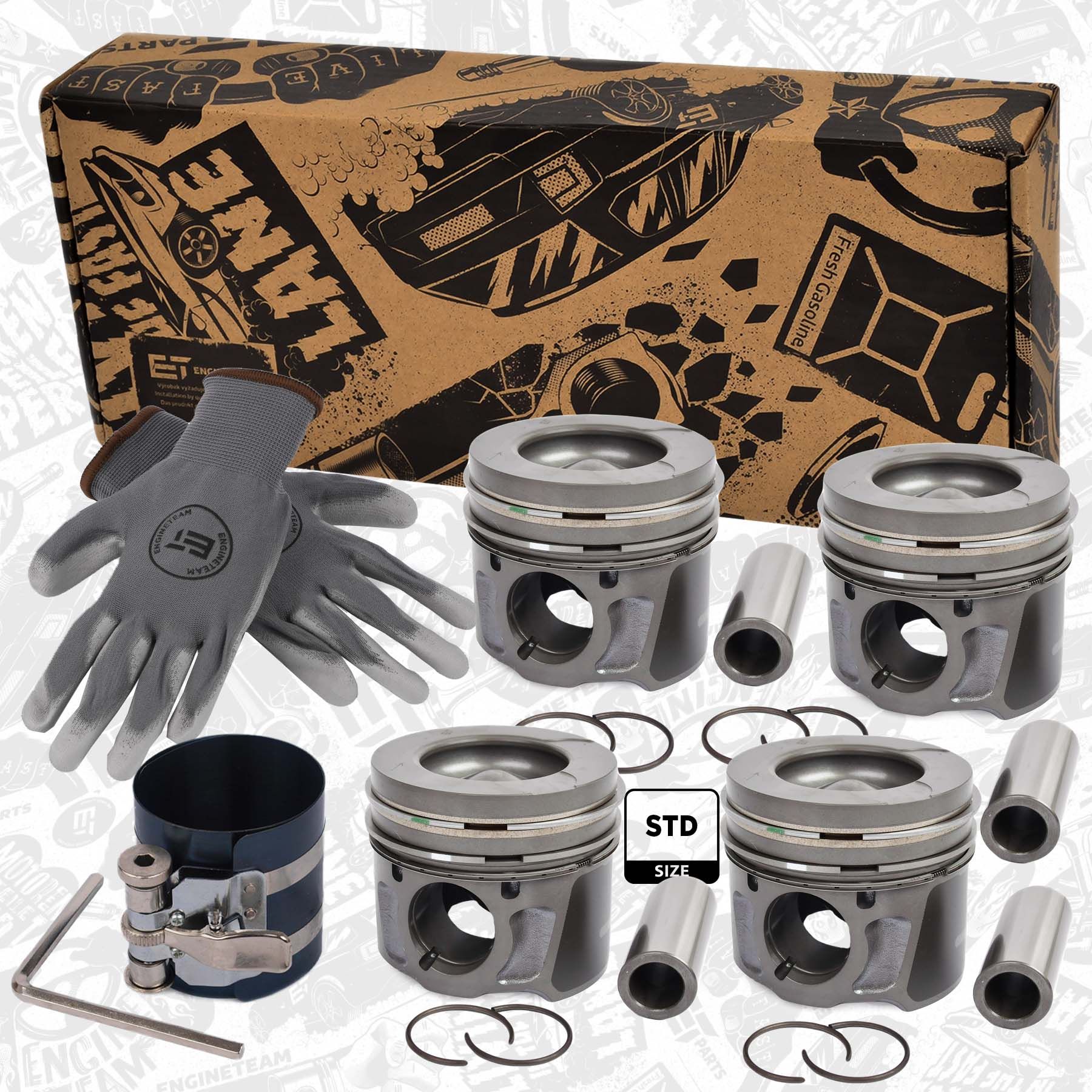 PM010500VR1 ET ENGINETEAM boxET – service kit Dugattyúkészlet