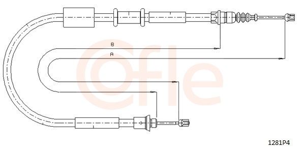COFLE 1281P4 - Seilzug, Feststellbremse