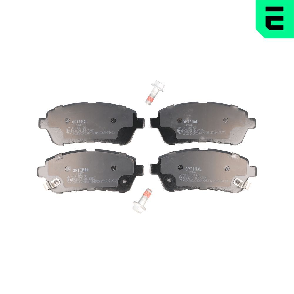 OPTIMAL BP-12447 - Bremsbelagsatz, Scheibenbremse