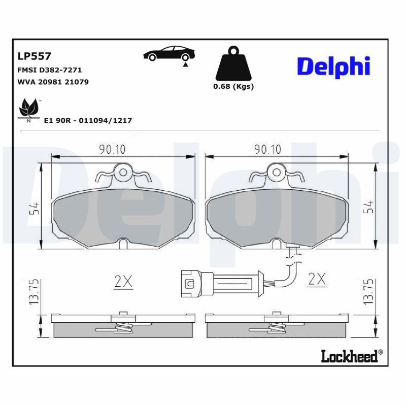 Bremsbelagsatz, Scheibenbremse